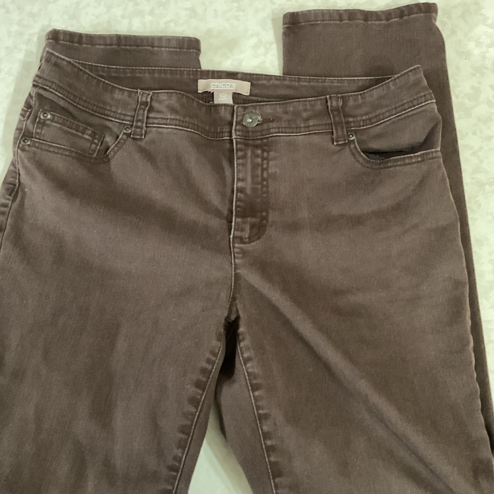 Chino’s women’s Brown Denim Jeans size 15 short - Picture 3 of 6